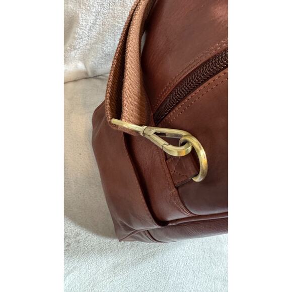 NFL Dallas Cowboys Brown Genuine Leather Weekender Duffel Bag New With Tags - Picture 10 of 16